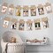 1st Birthday Baby Photo Banner for Newborn to 12 Months, First Birthday Decorations for Boys or Girls, First Birthday Photo Banner Pre-Strung with Frame,Monthly Milestones Birthday Party Kit